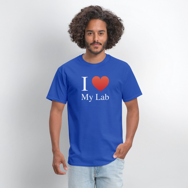 "I Love My Lab" - Men's T-Shirt | GILDAN 5000 - royal blue