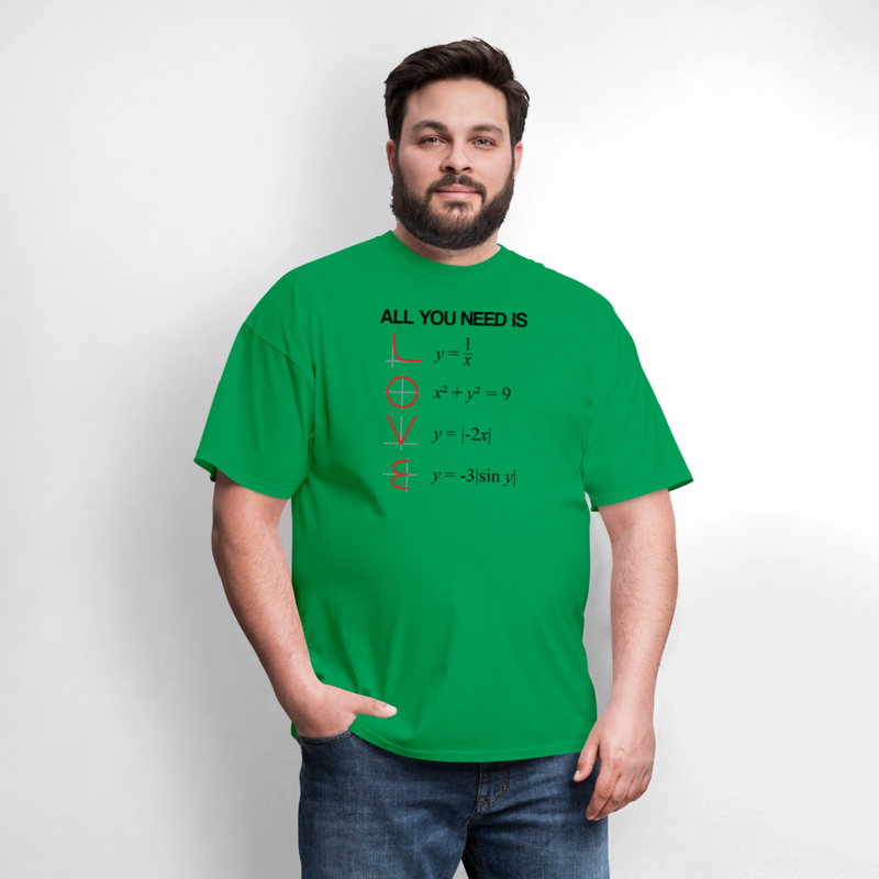 "All You Need Is LOVE" - Men's T-Shirt | GILDAN 5000 - bright green