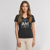 "Ah - Surprise - Women's Premium Organic V-Neck T-shirt - heather anthracite