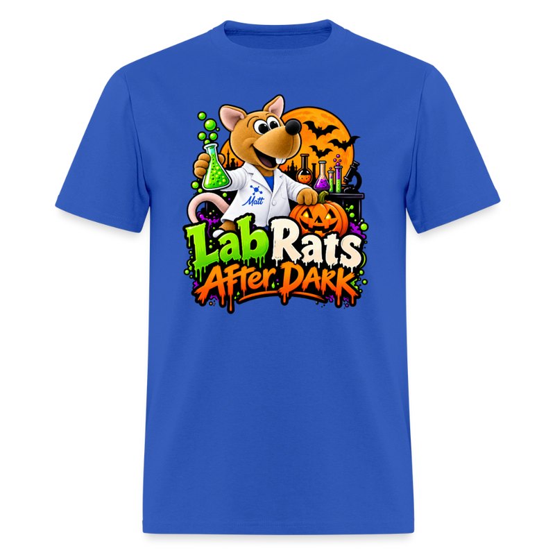 Matt - Lab Rats after Dark - Halloween Men's T-Shirt - royal blue