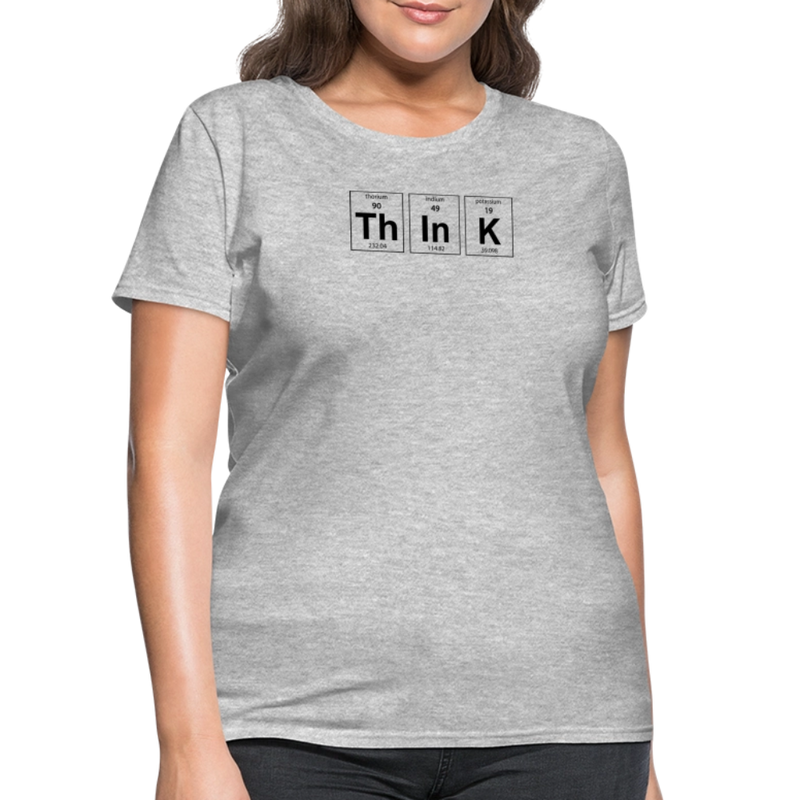 "Think" - Women's T-Shirt - heather gray