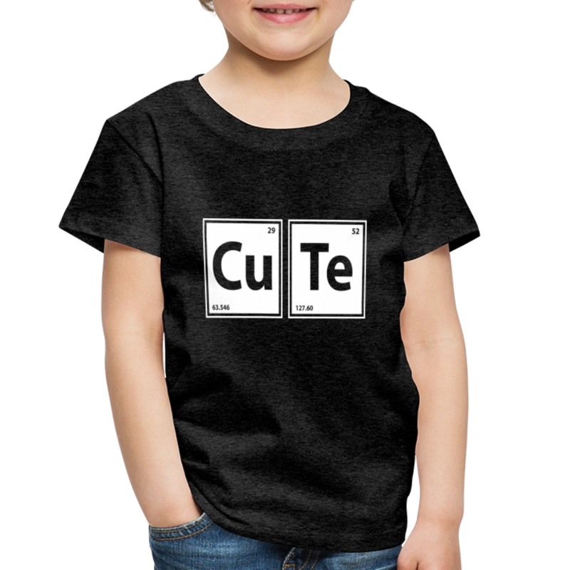 "CUTE" - Toddler Premium T-Shirt - charcoal grey