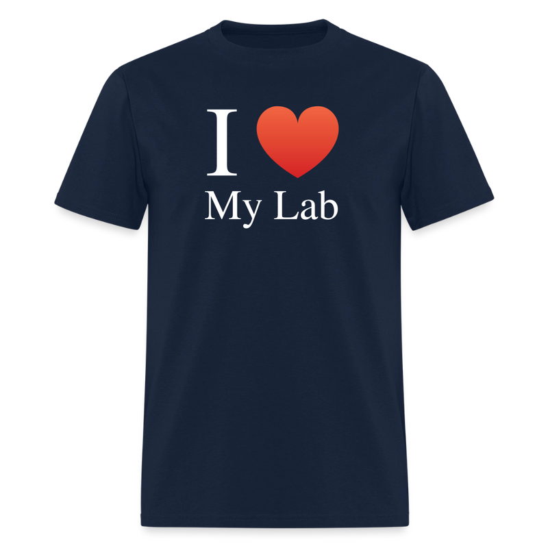 "I Love My Lab" - Men's T-Shirt | GILDAN 5000 - navy