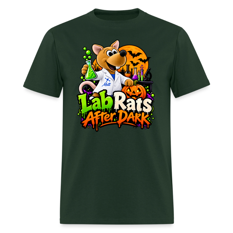Matt - Lab Rats after Dark - Halloween Men's T-Shirt - forest green