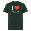 "I Love My Lab" - Men's T-Shirt | GILDAN 5000 - forest green
