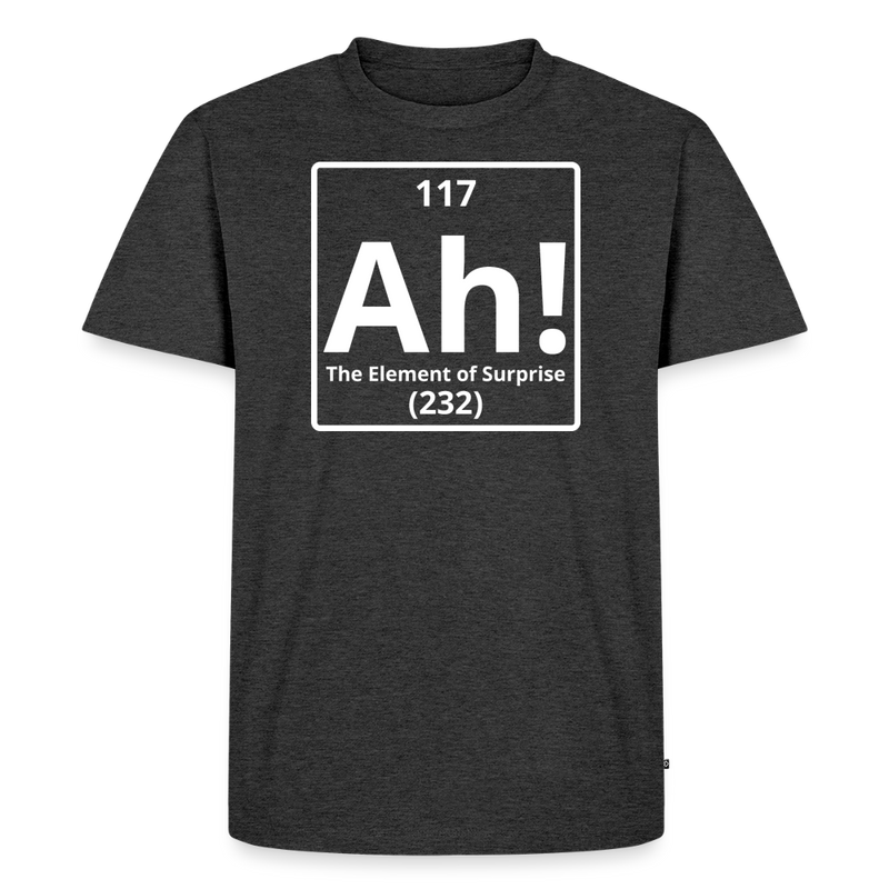 "Ah! The Element of Surprise" Science T-Shirt – Funny Chemistry Shirt Inspired by Project Hail Mary - Men's Premium T-Shirt - heather anthracite