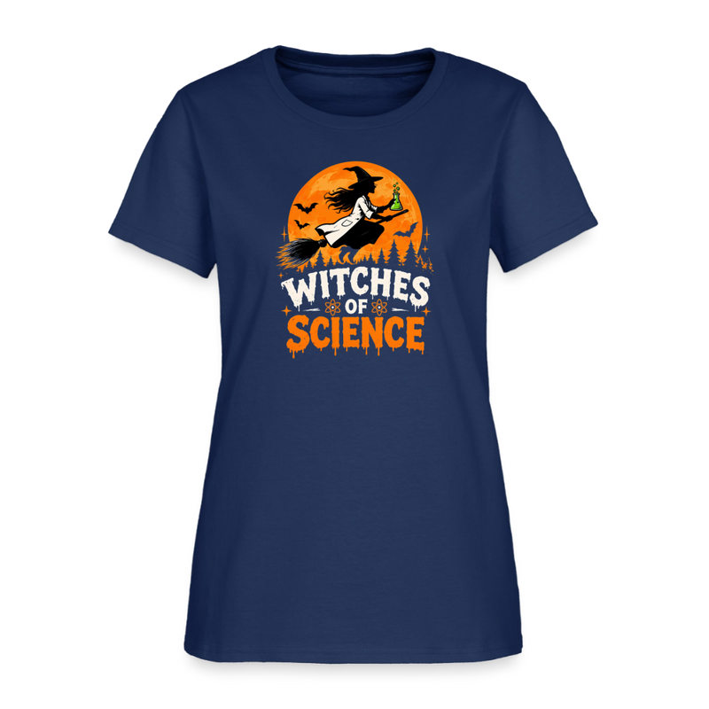 Witches of Science Halloween Women's T-Shirt -  blue dusk