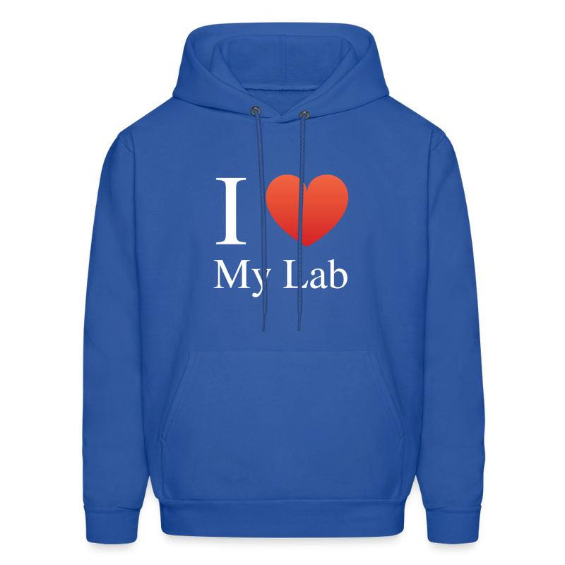 "I Love My Lab" - Men's Hoodie - royal blue