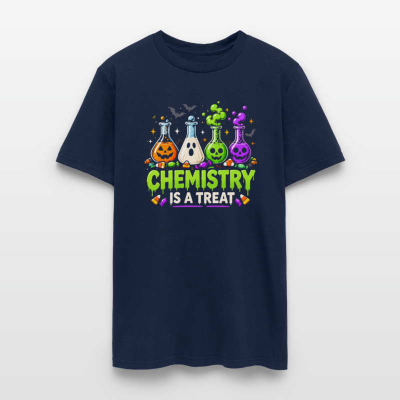 Chemistry is a Treat Halloween Men's T-Shirt - navy