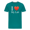 "I Love My Lab" - Men's Premium T-Shirt - teal