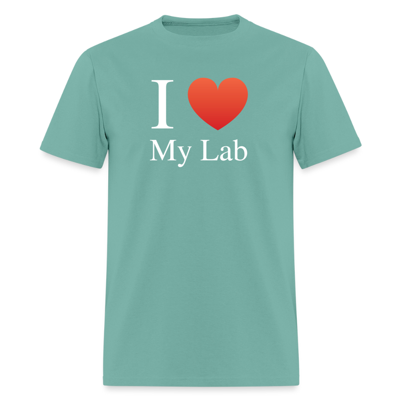 "I Love My Lab" - Men's T-Shirt | GILDAN 5000 - aquatic