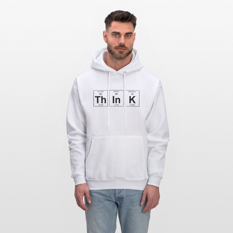 "Think" - Men's Hoodie - white