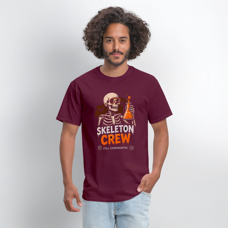 Skeleton Crew Halloween Men's T-Shirt - burgundy