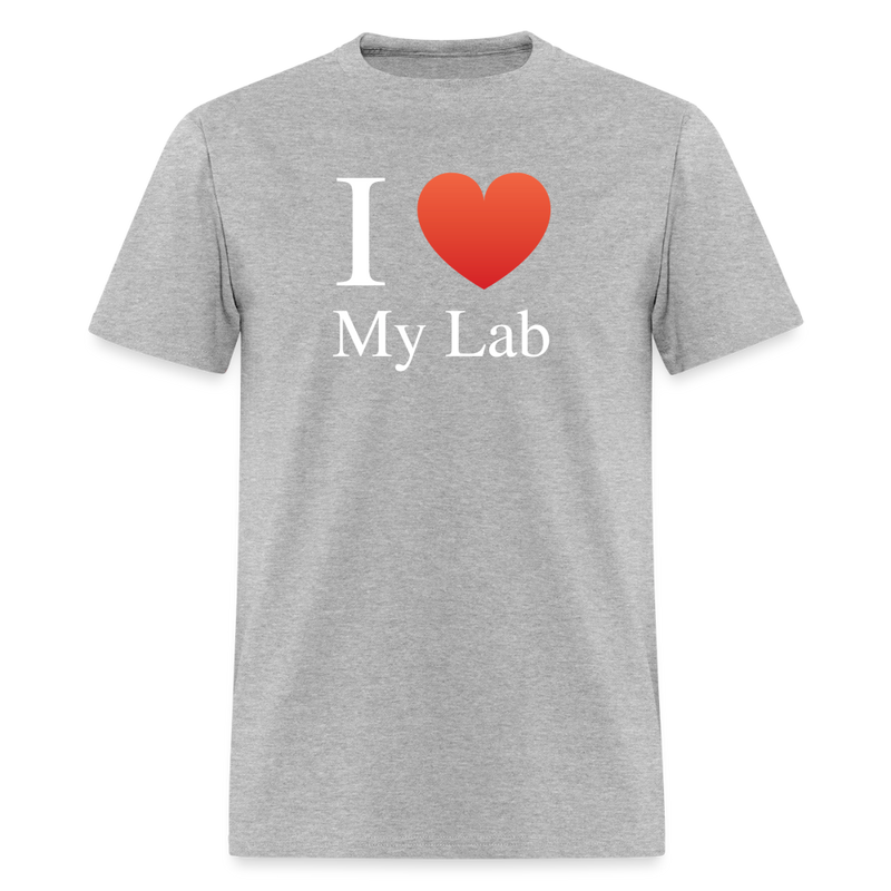 "I Love My Lab" - Men's T-Shirt | GILDAN 5000 - heather gray