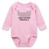 "I Wear This Shirt Periodically" - Long Sleeve Baby Bodysuit - light pink