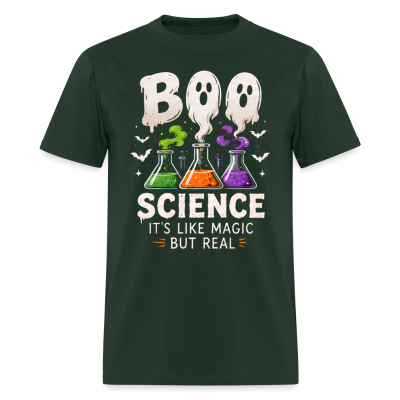 BOO SCIENCE HALLOWEEN Men's T-Shirt - forest green