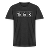 "Think" - Men's V-Neck T-Shirt - heather anthracite