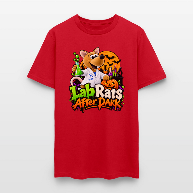 Matt - Lab Rats after Dark - Halloween Men's T-Shirt - red