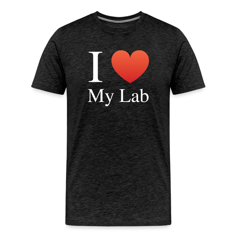 "I Love My Lab" - Men's Premium T-Shirt - charcoal grey