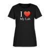 "I Love My Lab" - Women's T-Shirt - black