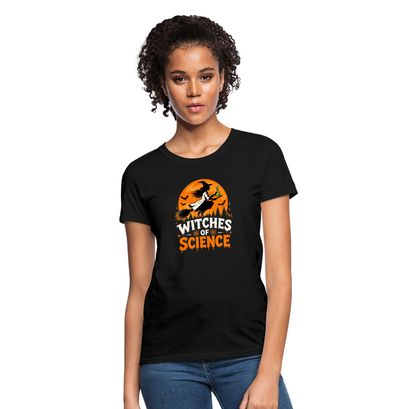 Witches of Science Halloween Women's T-Shirt - black