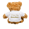 "I Love You Beary Much" - Teddy Bear SoftToy Plushy - white