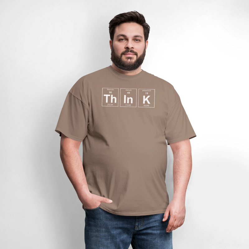 "Think" - Men's T-Shirt | GILDAN 5000 - safari
