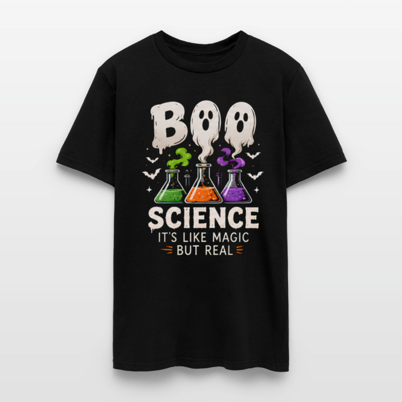 BOO SCIENCE HALLOWEEN Men's T-Shirt - black