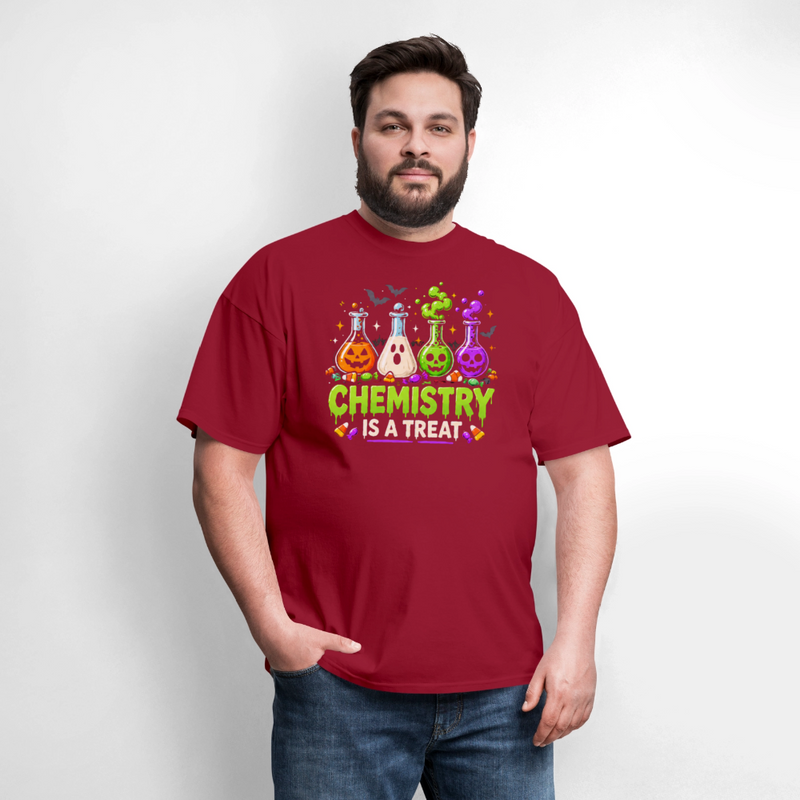 Chemistry is a Treat Halloween Men's T-Shirt - true red