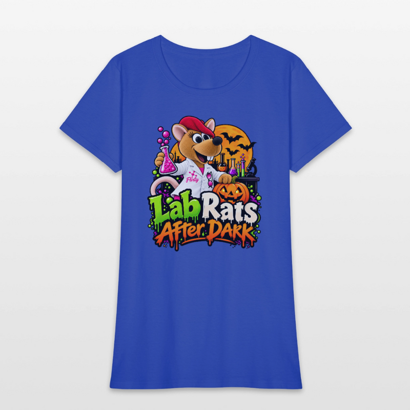 Flirty Lab Rats after Dark - Halloween Women's T-Shirt - royal blue