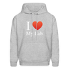 "I Love My Lab" - Men's Hoodie - heather gray