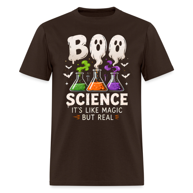 BOO SCIENCE HALLOWEEN Men's T-Shirt - brown
