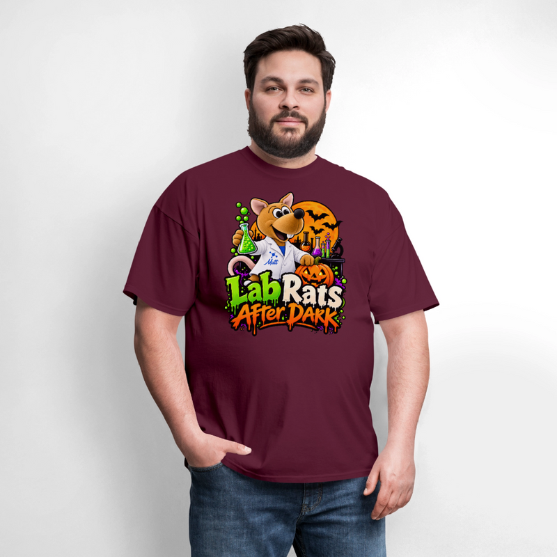 Matt - Lab Rats after Dark - Halloween Men's T-Shirt - burgundy