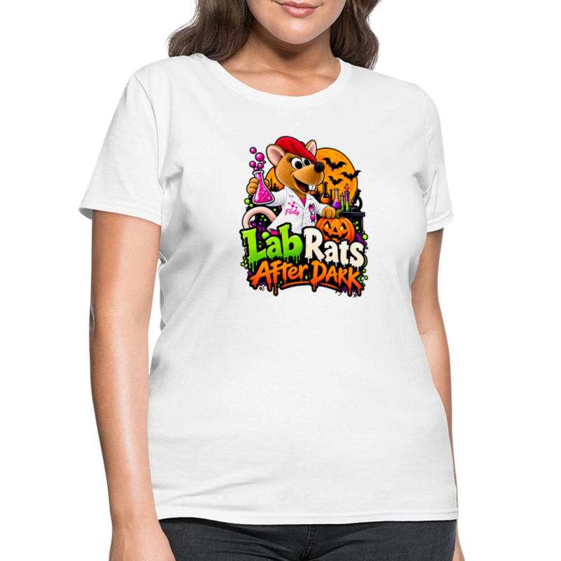 Flirty Lab Rats after Dark - Halloween Women's T-Shirt - white