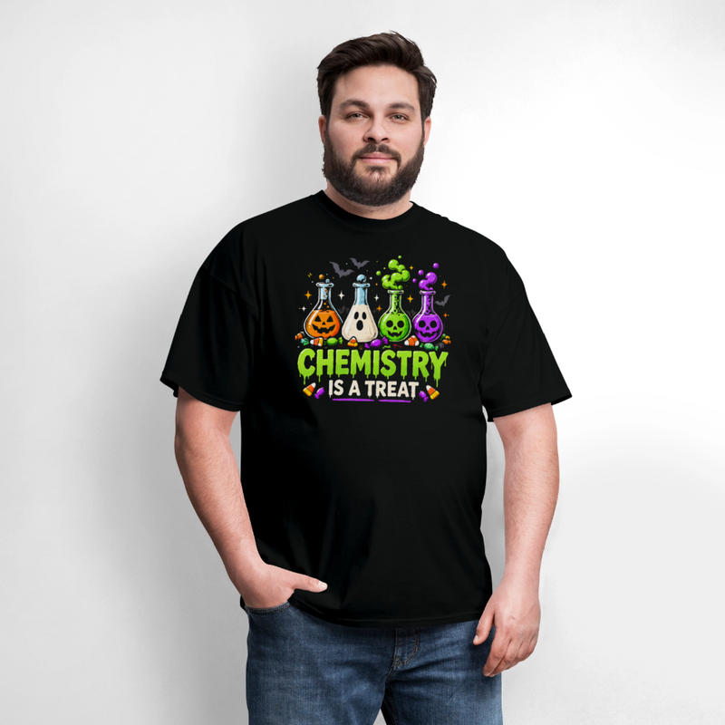 Chemistry is a Treat Halloween Men's T-Shirt - black
