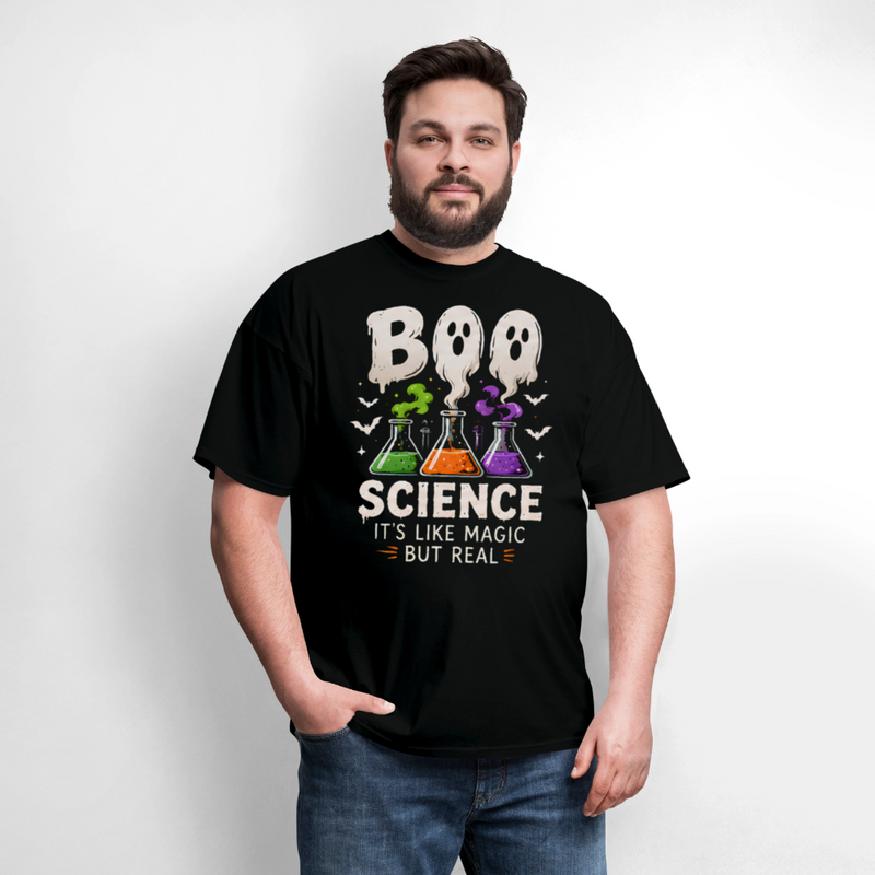 BOO SCIENCE HALLOWEEN Men's T-Shirt - black
