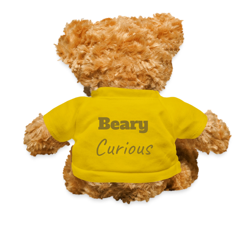 "BEARY Curious" - Teddy Bear SoftToy Plushy - yellow