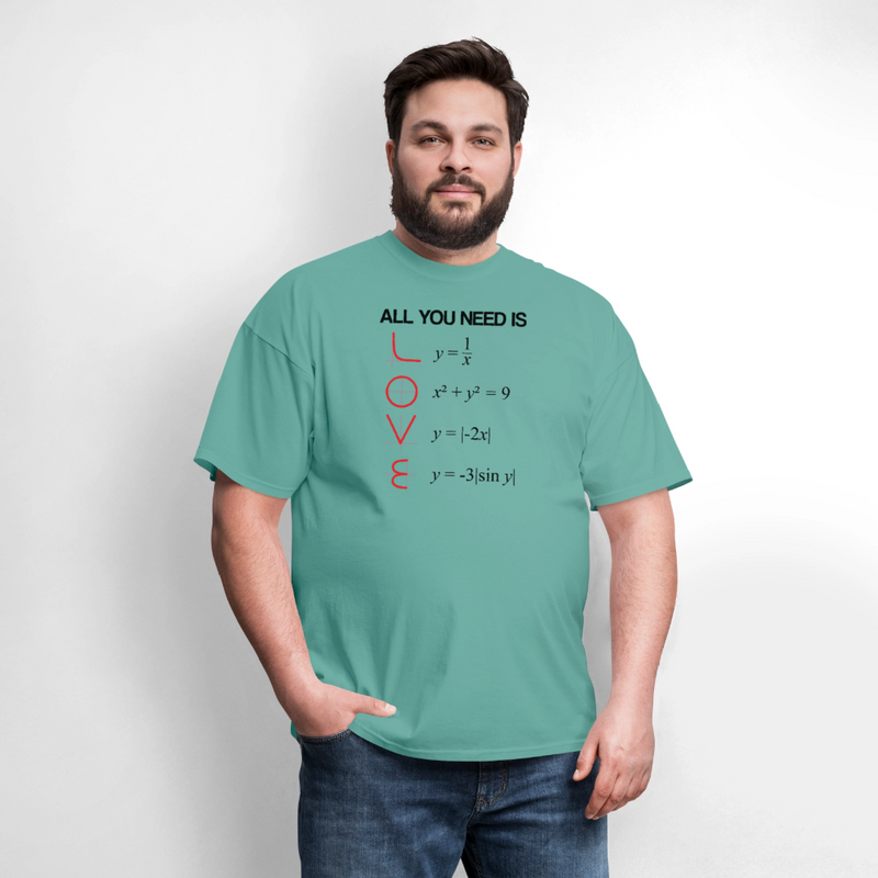 "All You Need Is LOVE" - Men's T-Shirt | GILDAN 5000 - aquatic
