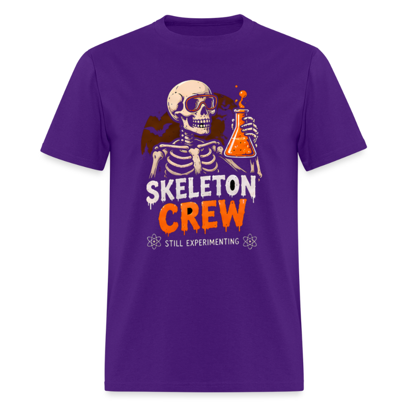Skeleton Crew Halloween Men's T-Shirt - purple