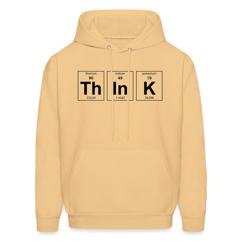 "Think" - Men's Hoodie - light gold 