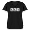 "BACON" - Funny Quotes - Women's Premium Organic V-Neck T-shirt - black