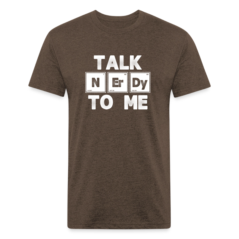 Fitted Cotton/Poly T-Shirt by Next Level - heather espresso