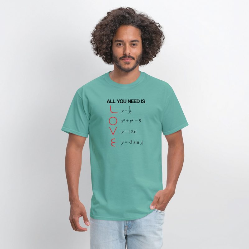 "All You Need Is LOVE" - Men's T-Shirt | GILDAN 5000 - aquatic