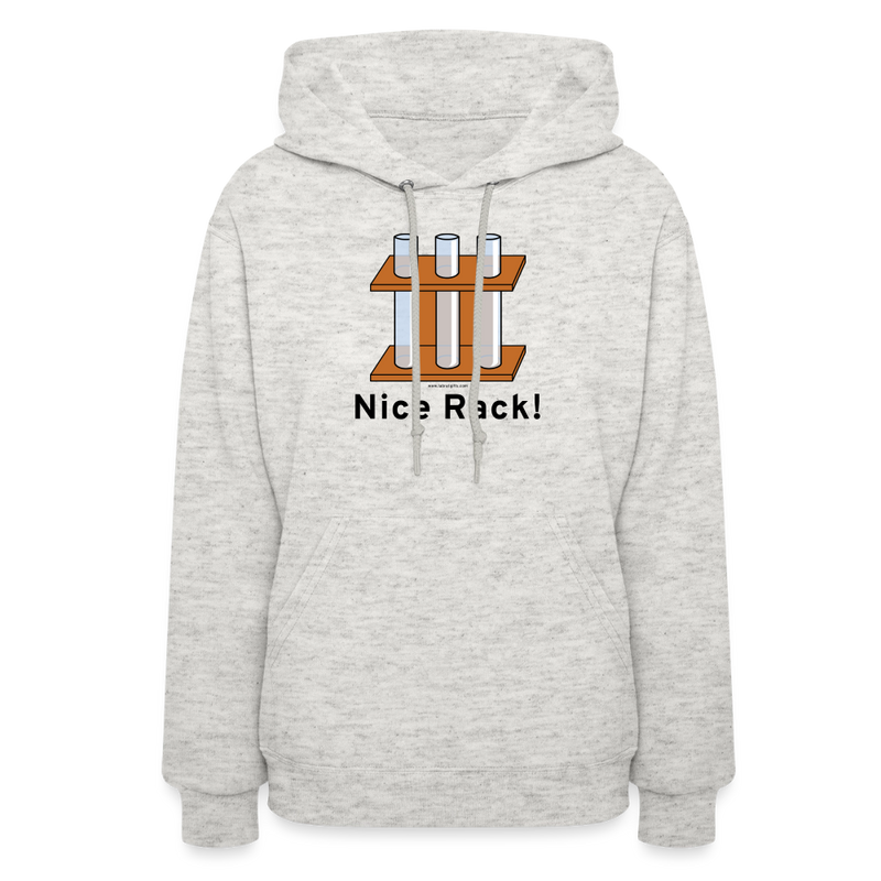 "Nice Rack" - Women's Hoodie - heather oatmeal