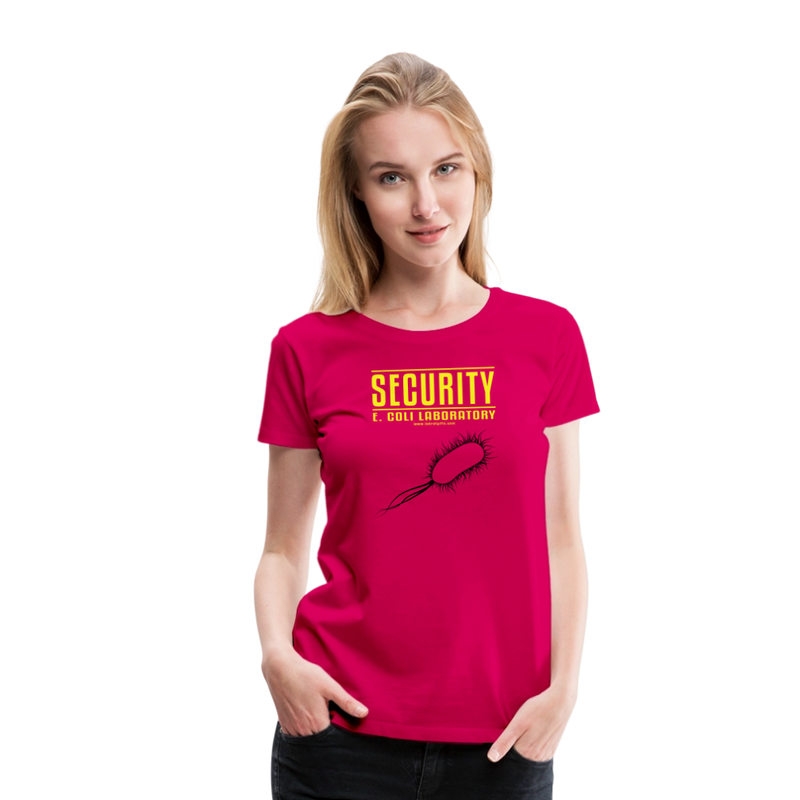 "Security E. Coli Laboratory" -  Women’s Premium T-Shirt - dark pink