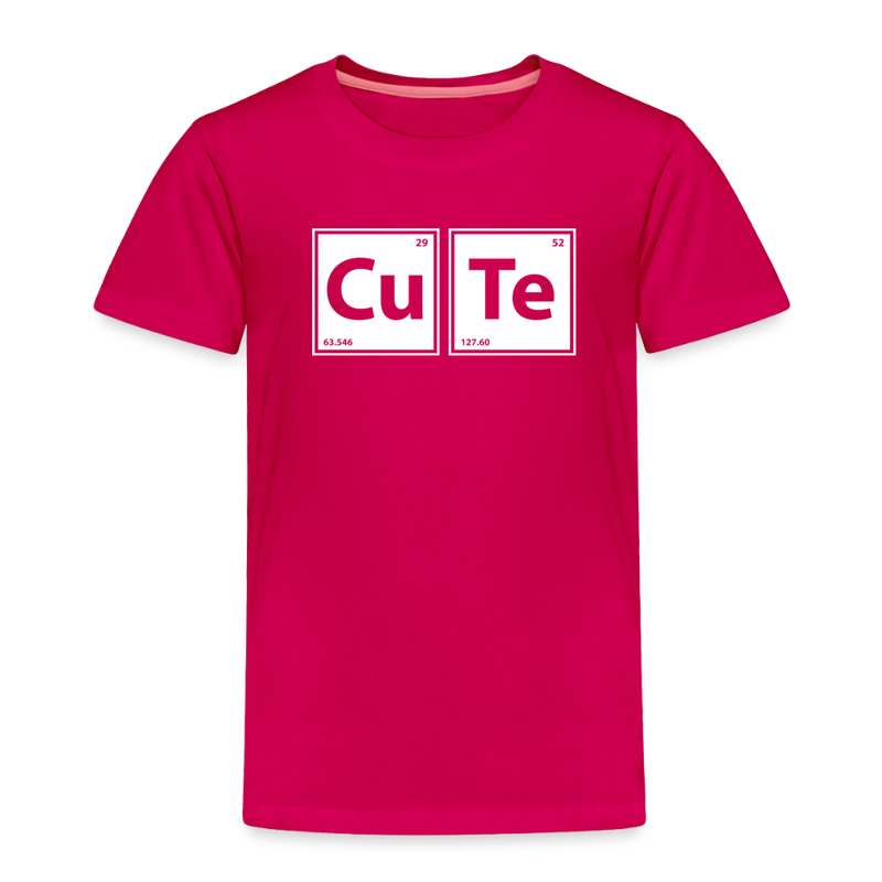 "CUTE" - Toddler Premium T-Shirt - dark pink