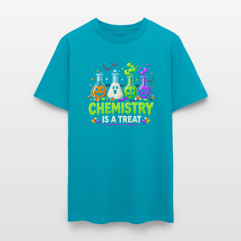 Chemistry is a Treat Halloween Men's T-Shirt - turquoise