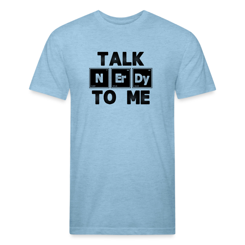 Fitted Cotton/Poly T-Shirt by Next Level - heather blue