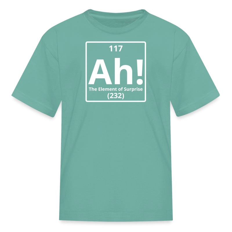 "Ah! The Element of Surprise" Kids Science T-Shirt – Funny Chemistry Tee Inspired by Project Hail Mary - aquatic