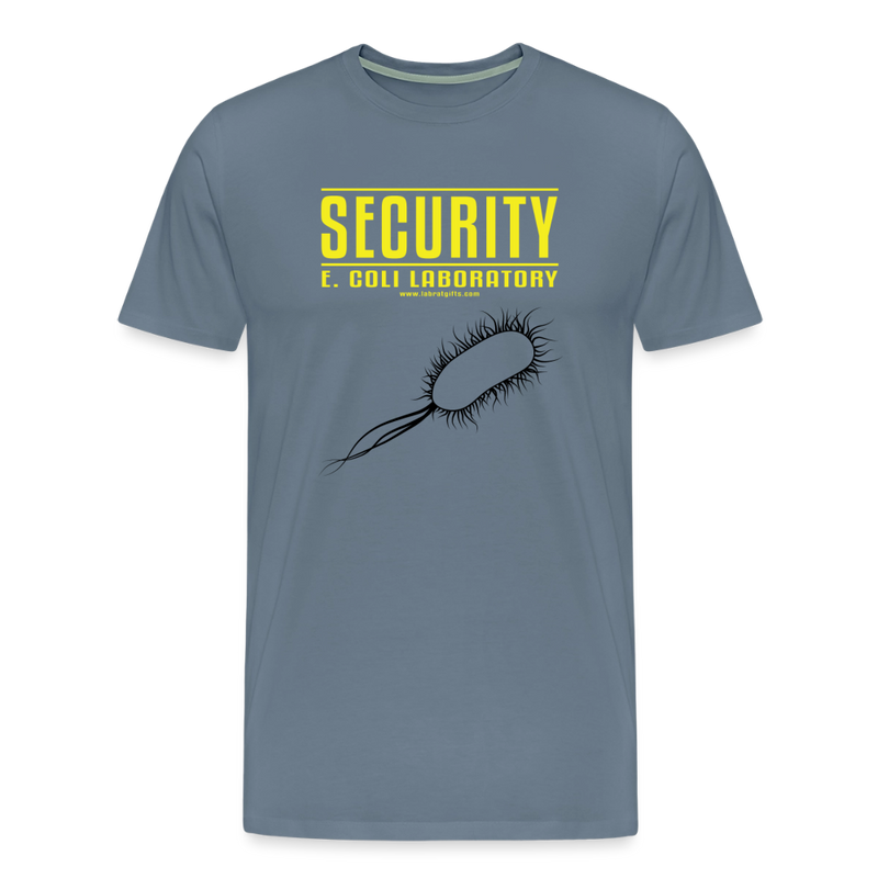 "Security E. Coli Laboratory" -  Men's Premium T-Shirt - steel blue